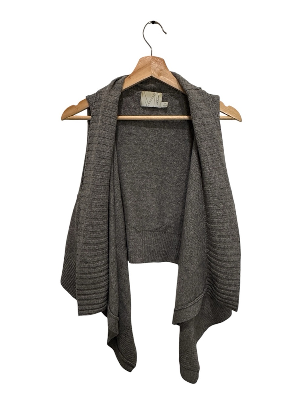 Michael Stars Gray Knit Poncho Wrap O/S Orig $148 Boho Cozy Minimal